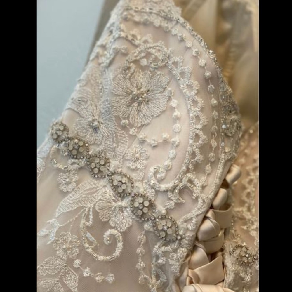 ****SOLD****      Ivory Maggie Sottero Wedding Dress — Fits like an 8 32DD - Picture 9 of 9